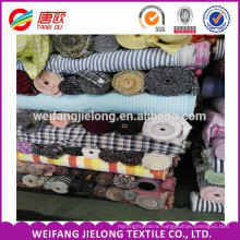 high quality good handling stock fabric yarn dye check shirting fabric wholesale check cotton yarn dyed fabric